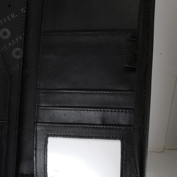 New Shaffer Card Organizer Holder Leather & Canvas - Picture 4 of 8